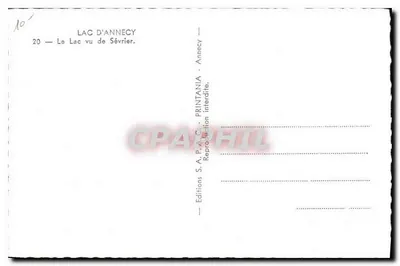 Lago de Annecy — visto de Sévrier — Edições S.A.P.A.C. — Verso