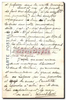 As Alpes — 145. Arredores de La Grave — O Saut de la Pucelle — V. Fournier, editor, Gap — Verso