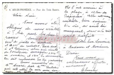 Aix-en-Provence — Pont des Trois Sautels — Verso