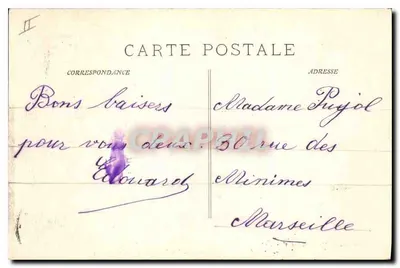 Arredores de Aix-en-Provence — O Ponte dos Três Saules — Coleção C. Martinet - Aix — Verso