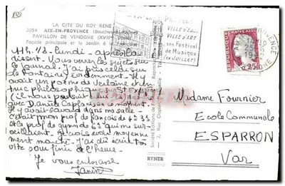 Willa króla René — Aix-en-Provence — Société Éditions de France — Rewers