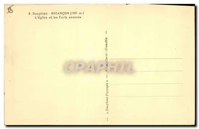 Briançon — Katedra i zaawansowane forteczne — Dauphiné - Grenoble — Rewers