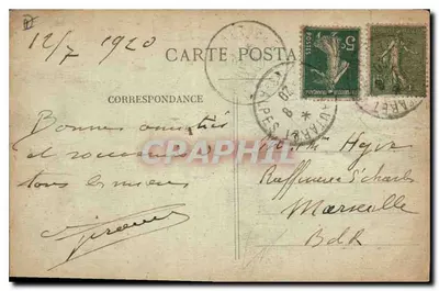 Dauphiné — Le Lautaret — Descida para Briançon — Vista sobre os Hotéis e o Glaciar do Homem — E.R. — Verso