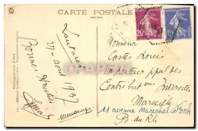 O Col do Lautaret, o Jardim Alpino, o Chalet e o Combeynot — Héliogravure d'Art, Edições Martinot Frères — Verso