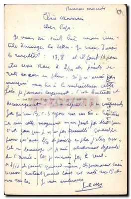 Zimą w Briançon (1327 m.) — Zamek i Katedra — CaeP, n° 8393.2 — Rewers