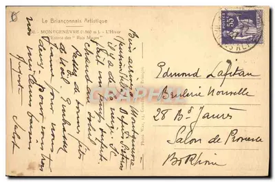 Montgenèvre (1860 m) — Zima — Wejście 'Trzech Króli Mędrców' — Foto F. Vivas — Rewers
