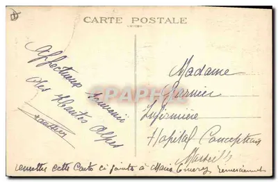 Briançon (1321 m.) — Ogólny widok Chaussée — Najwyższa miasto Europy — 1896 — Rewers