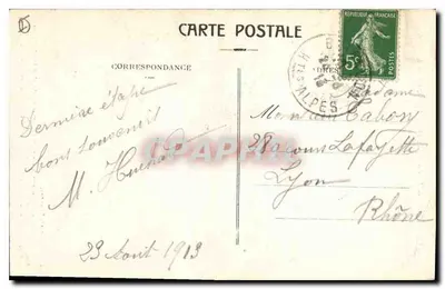 BRIANÇON — Most Asfeld lub Diabła nad Durną — Pap. Chantard, Briançon — Rewers