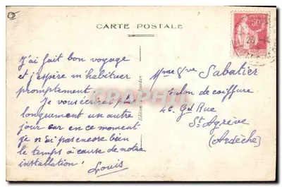 Ste-Catherine e Briançon — Cidade mais elevada da Europa (1.321 m.) — Edição G. Jourdan — Verso