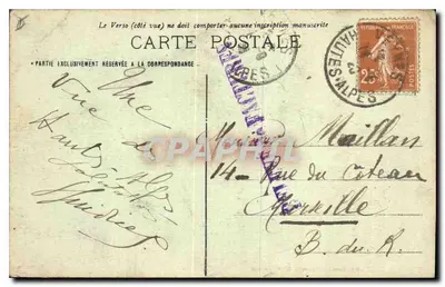 Le Dévoluy (Hautes-Alpes) — Sources des Gillardes — C.P. Marta, n°2 — Verso