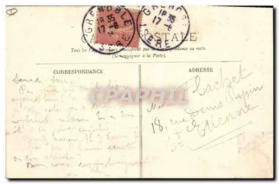 Capela de São Miguel — Mont-Blanc — editada pela Poste italiana — Verso