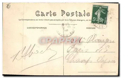Sala de Bal das moças com cabelos presos, no Torrent de Valauria — A. Allemand, édit. Gan — Verso