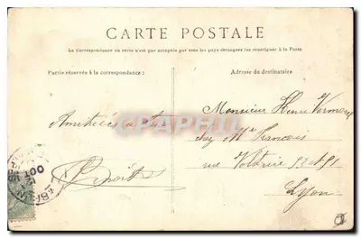 Embrun — Wieża Czarna — Starszy bursztyn archiepiskopalny (XII wiek) — Wejście do Kaszarni Delaroche — Libr. Pap. L. Couzoux, Embrun — Rewers