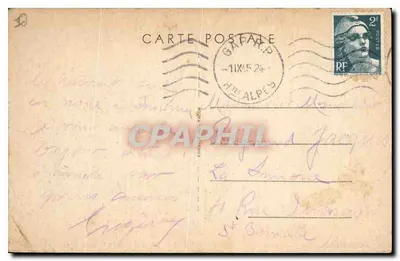 Embrun (Hautes-Alpes) — Ogród Arcybiskupa — Dolina Durance — W tle, Duży Morgon — Rewers