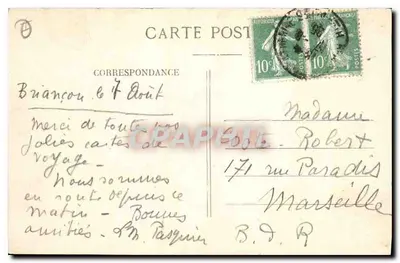 Dauphiné - Przełęcz Lautaret - Massif Meije widziany z drogi Galibier - E.R. — Rewers