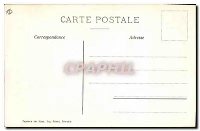 Le Lautaret, de Hotels en het massief van Combeynot — Dauphiné — Papeterie des Alpes, Eug. Robort, Grenoble — Achterkant