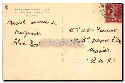 Mont Génévre — widok wiosenny — Le Briançonnais Artistique — Rewers