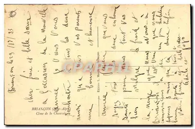BRIANÇON (Alpy) — Czub Chaussée — Wydawnictwo L. Mauri-Briançon — Rewers