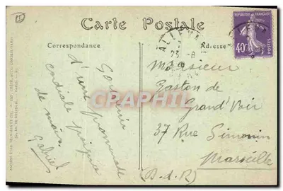 La Grave — La Meije y el Puente de Morian — Editor Riott, n° 159 — Reverso