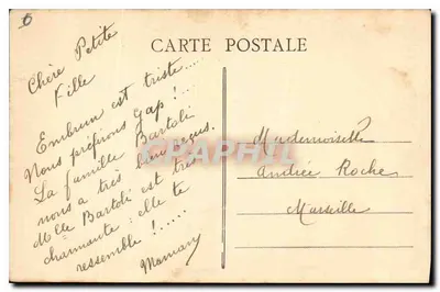Embrun (870 m.) — Portico della Cattedrale (XII secolo) — Mlle Jonbori, editrice, Gap, n° 332 — Verso