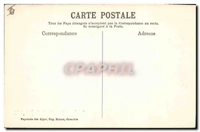Briancón — Widok na hotele i lodowiec Człowieka — Papeterie des Alpes, Eug. Robert, Grenoble — Rewers