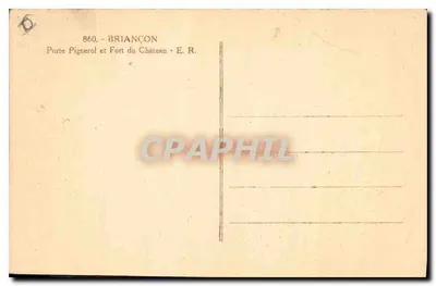 Briancón — Brama Pigneron i Fort Château — E.R. n°860 — Rewers