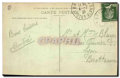 Ponte Baldy sobre a Cerveytette — Briançon — Editor P. P. F. em Briançon, n° 166 — Verso