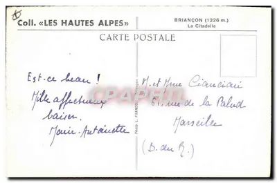 Briançon — A Cidadela — Foto L. Françoïs — Verso