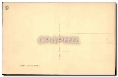 Gap — Vista geral — Rougny, Editor — T. 28 — Gap Alpes — Verso