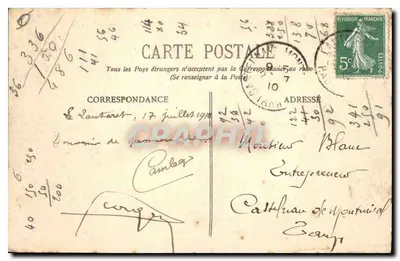 El Lautaret, los Hoteles y el macizo del Combeynot — Dauphiné — E. R. n°824 — Reverso