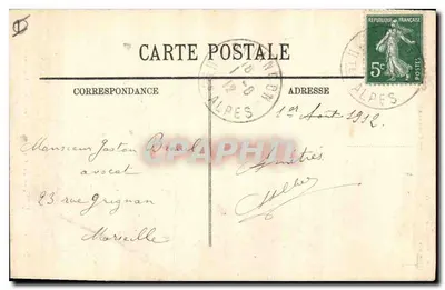Le Chaberton (Itália) — Col du Mont Genève — A Estrada do Ponte de la Gruisanne para a Porte d'Embrun — BRIANÇON, n°166 — Verso