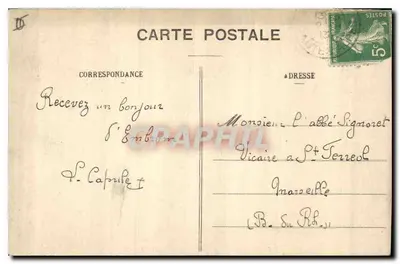 Embrun (870m) — Interior da Catedral, nave central — E. J. Q, n° 522 — Verso