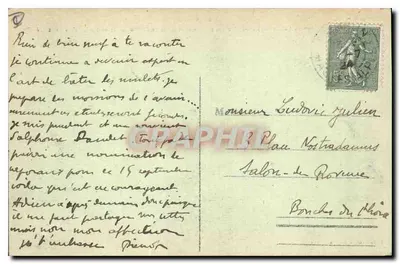 Embrun (870m) — A Durance e o Roc — Montanhas de Châteauroux e St-Crépin — V. Fournier, editor, Gap — Verso
