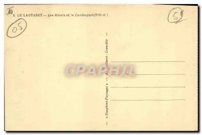 Le Lautaret — Os hotéis e o Combeynot (3155 m) — A. Mollaret - Grenoble — Verso