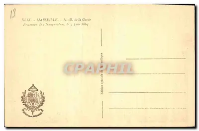 Notre-Dame de la Garde — Basilique — Édition spéciale de la Basilique — Verso