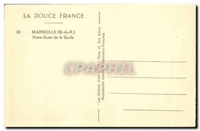 Notre-Dame de la Garde — Marseille (B.-du-R.) — Les Éditions d'Art Yvon, Paris — Verso