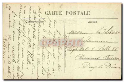 Zamek Saillant, blisko St-Flour (Cantal) — XVI wiek — wydawca nieznany, nr 2882 — Rewers