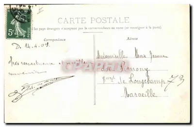 Zamek Saillans — Auvergne — seria 356, wydawca Auvergne — Rewers