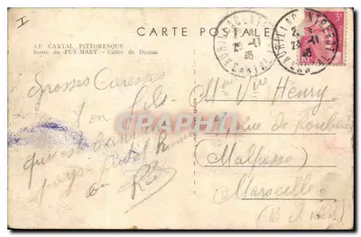 Pitoreski Cantal — Trasa Puy-Mary - Dolina Dienne — wydawca nieczytelny — Rewers