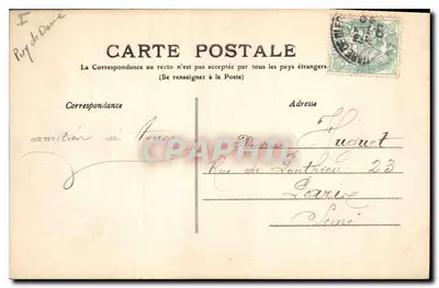 Ruinas del Castillo de Tournoël — L'Auvergne — editor L'Auvergne, n° 218 — Reverso