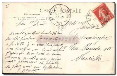 Zamek Tournoël — Ruiny na wzgórzu — L'Auvergne Pittoresque, nr 400 — Rewers