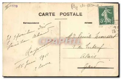 Ruinen des Schlosses Tournœil — Auvergne — Verlag L'Auvergne, Nr. 227 — Rückseite