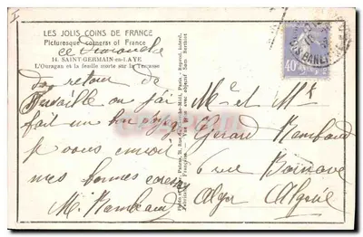 Saint-Germain-en-Laye — A Tempestade e a folha morta na Térasse — Patras — Verso