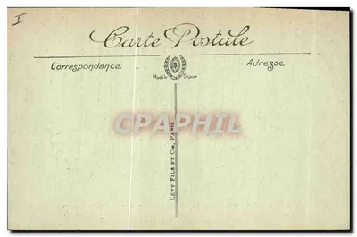 Saint-Germain-en-Laye — Zamek, widziany z rond punktu Terrasse, gdzie został przedstawiony traktat pokoju przed pełnomocnikami austriackimi — Lévy Fils & Cie, Paryż — Rewers