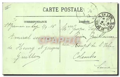 Saint-Germain-en-Laye — Rond-Point de la Terrasse — LL — Rewers