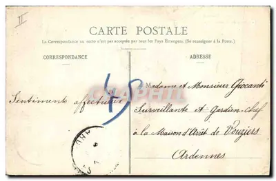 Arredores de CHAMBÉRY — O Côteau dos Chârmettes e a Casa de J.-J. Rousseau — Editor não identificado, n° 504 — Verso
