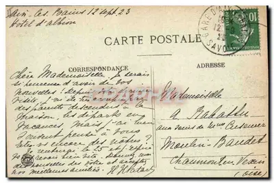 Das Haus von J.-J. Rousseau in den Charmelles — Umgebung von CHAMBERY — Ausgabe 2043 — Rückseite