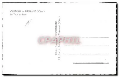 Zamek Meillant — Wieża Lwa — Wydawnictwo Studio J. Desfontaine — Rewers