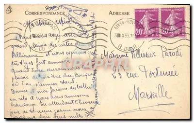 Aix-en-Provence — Hôtel d'Espagnet — Puerta con Cariatides — LL. n°67 — Reverso