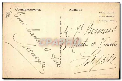 Aix-en-Provence — Hotel d'Espagnet, Velha Porta com Cariatides, Cours Mirabeau — LL — Verso